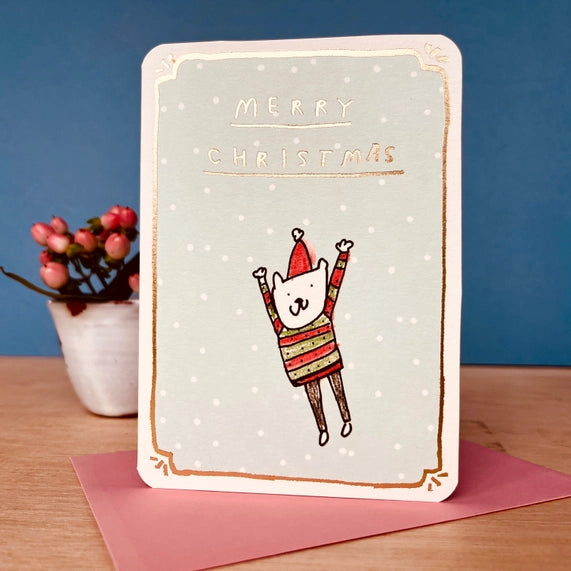 gold-christmas-bear-greeting-card-laura-skilbeck