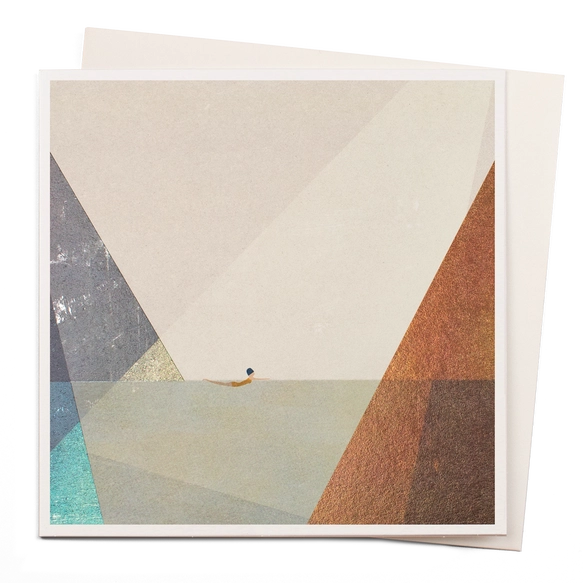 nadadora-swimmer-greeting-card-ustudio