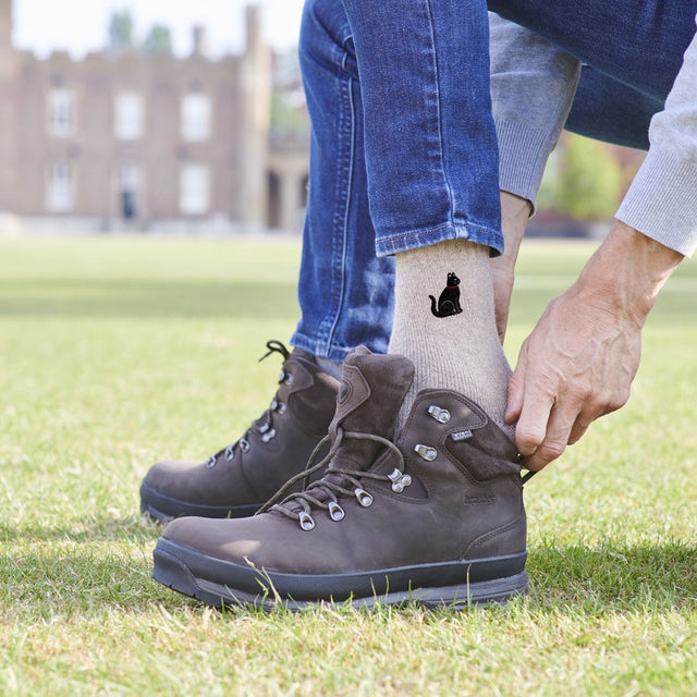 Black Cat Wool Blend Socks