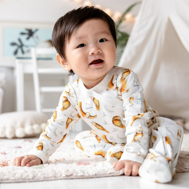 olive-owl-print-babygrow-6-12-months-catherine-rayner