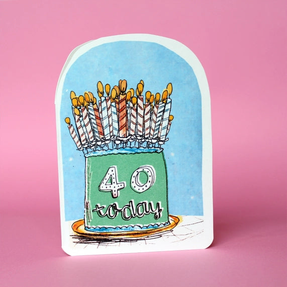 40-today-cake-and-candles-greeting-card-laura-skilbeck
