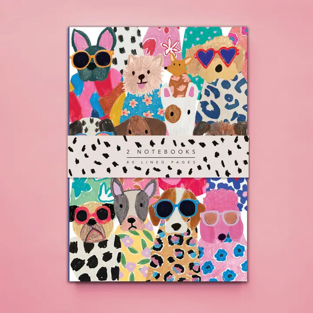 Dogs: 2 Lined Notebooks