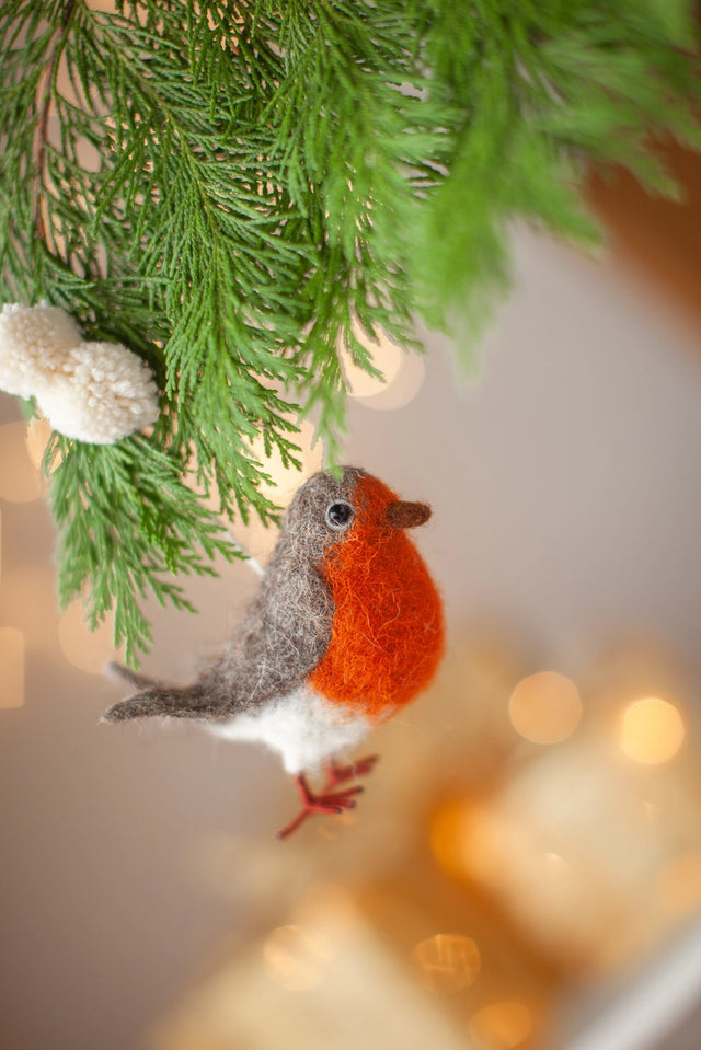 Robin The Robin Felt Decoration