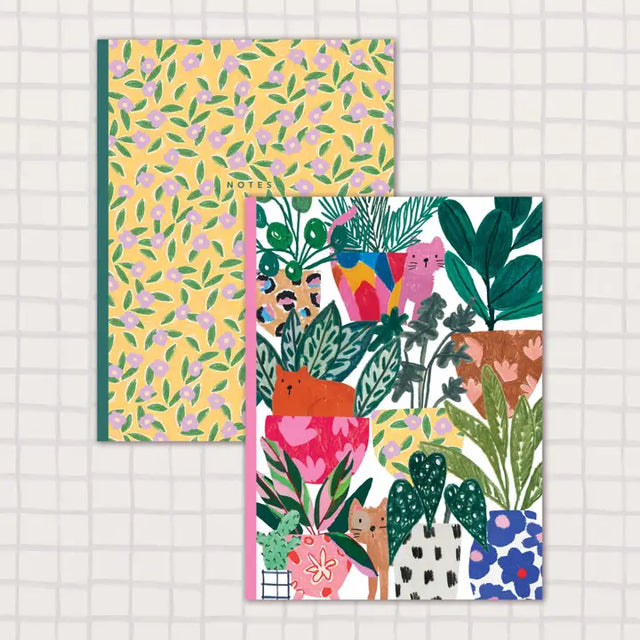 Cats: 2 Lined Notebooks - Stop The Clock