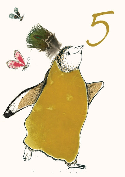 dancing-penguin-age-5-greeting-card-anna-wright