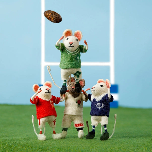 Ireland Rugby Mouse Felt Decoration