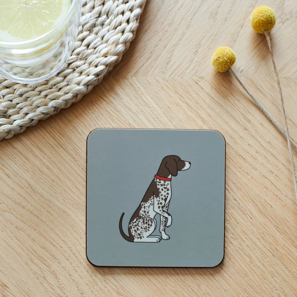 german-shorthaired-pointer-coaster-sweet-william