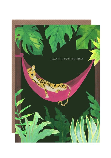 relax-its-your-birthday-tiger-in-hammock-greeting-card-hutch-cassidy