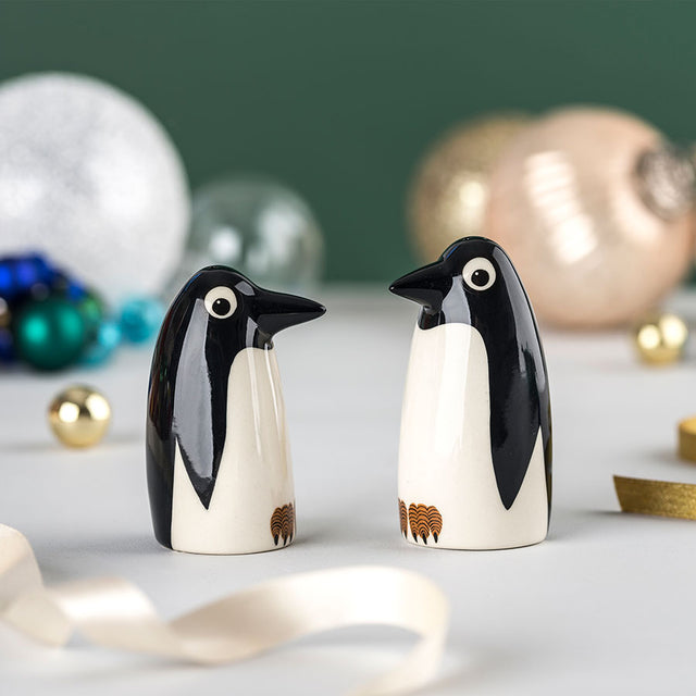 Handmade Ceramic Penguin Salt & Pepper Shakers