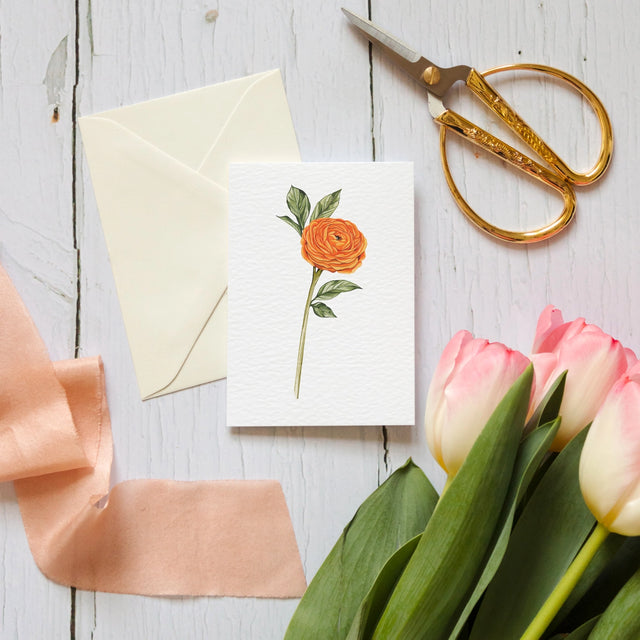 mini-orange-ranunculus-watercolour-greeting-card-sophie-brabbins