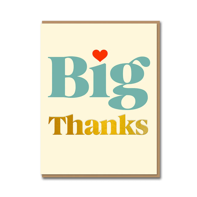 Big Thanks: Serif Greeting Card - 1973