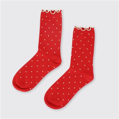 spot-and-ruffle-womens-socks-orange-millie-mae