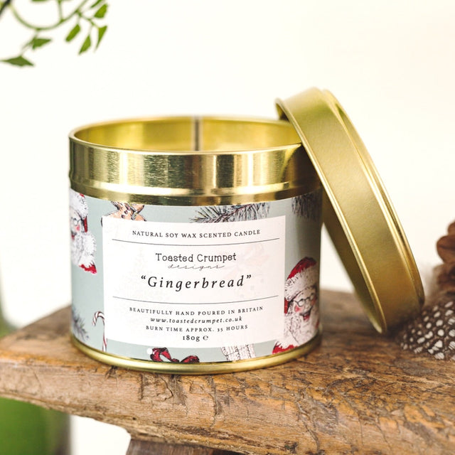 gingerbread-candle-in-matt-gold-tin-toasted-crumpet-designs