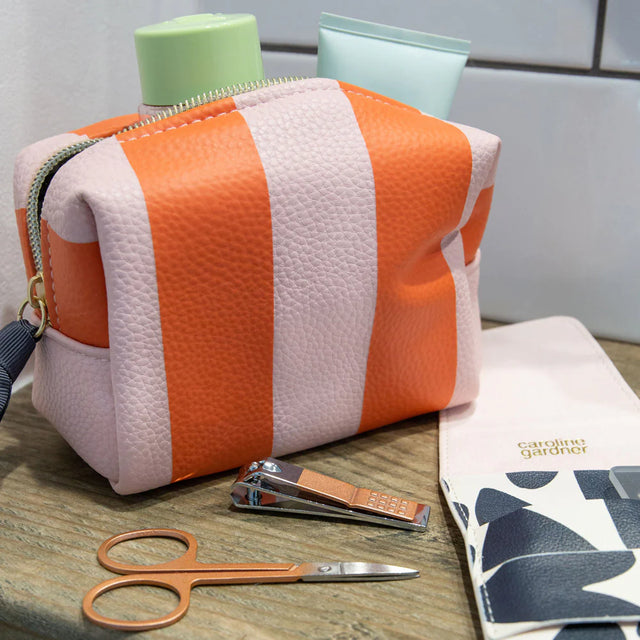 orange-pink-stripe-mini-cube-cosmetics-bag-caroline-gardner
