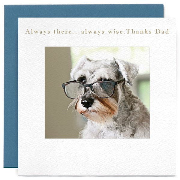 Dog Glasses Thanks Dad Father's Day Card - Susan O'Hanlon