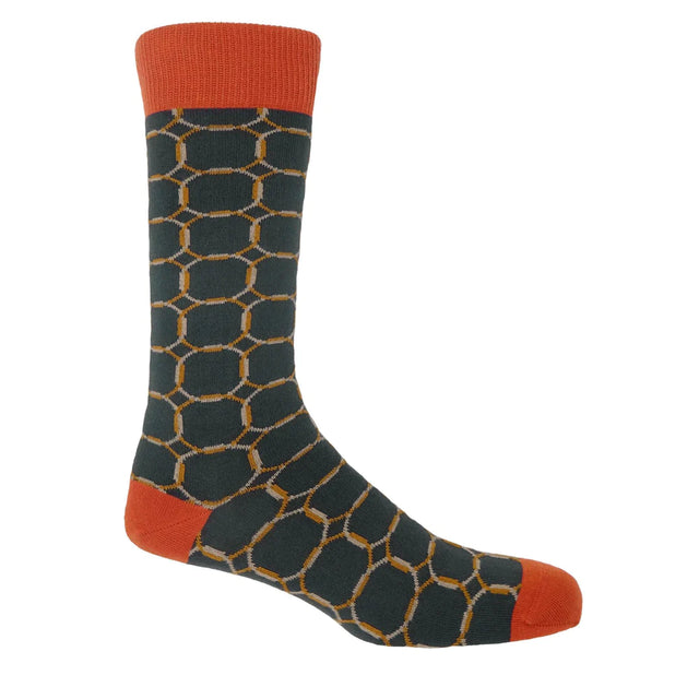 Linked Men's Socks: Grey