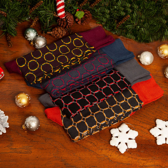 Linked Men's Socks: Purple