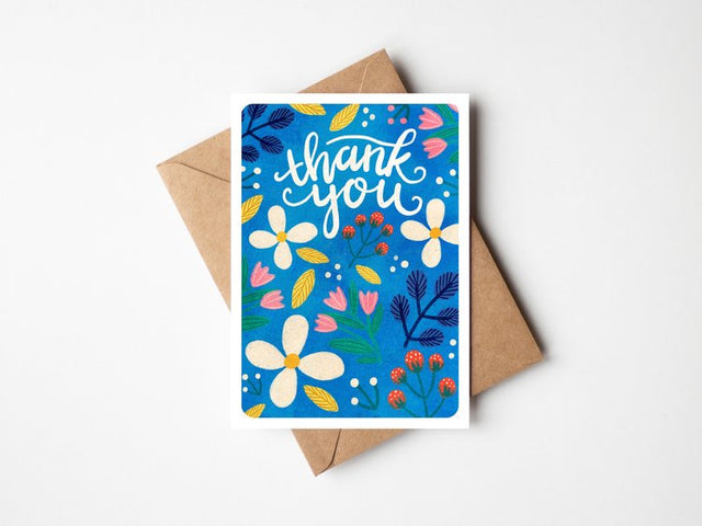 blue-floral-thank-you-card-cake-and-crayons