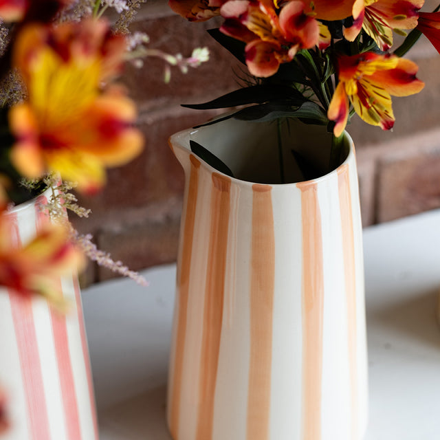 Candy Stripe Pitcher: Paprika