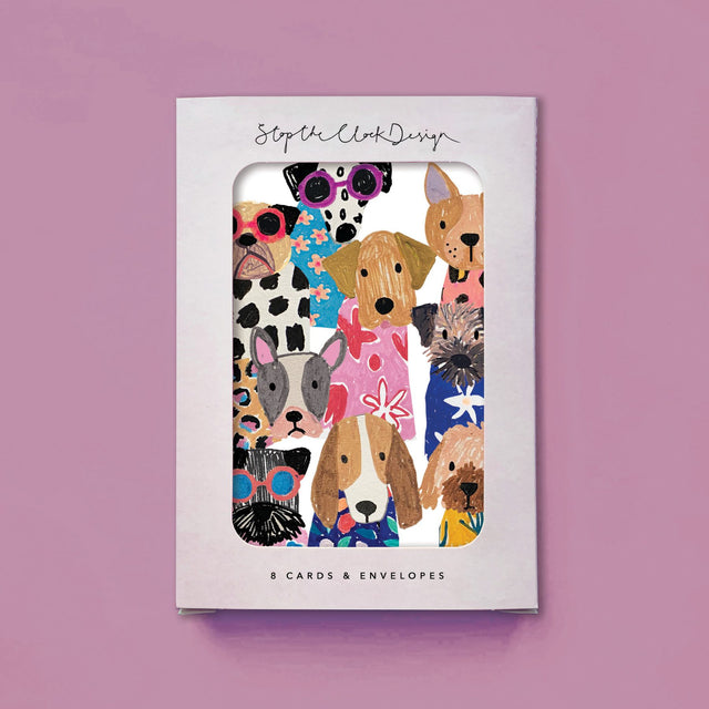 colourful-dogs-notecards-stop-the-clock