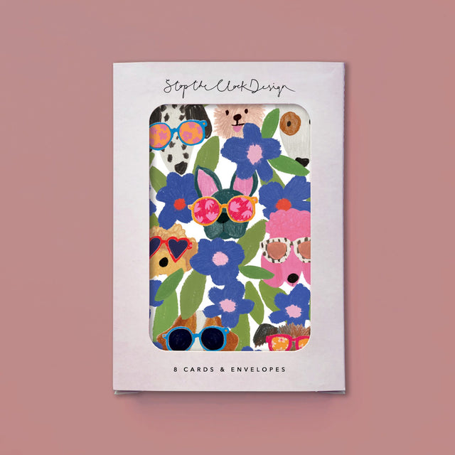 dogs-and-flowers-notecards-stop-the-clock