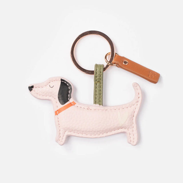 pale-pink-sausage-dog-keyring-caroline-gardner