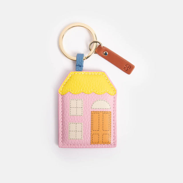 pink-and-yellow-house-keyring-caroline-gardner