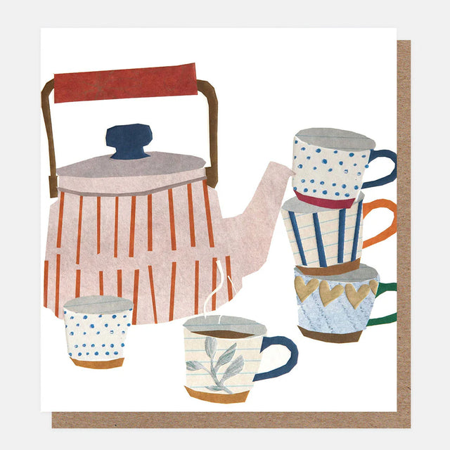 colourful-teapot-and-mugs-greeting-card-caroline-gardner