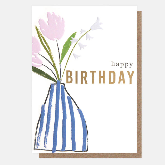 flowers-in-stripy-vase-happy-birthday-greeting-card-caroline-gardner