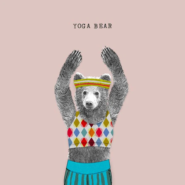 yoga-bear-greeting-card-sally-scaffardi