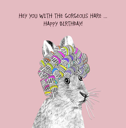 hey-you-with-the-gorgeous-hare-greeting-card-sally-scaffardi