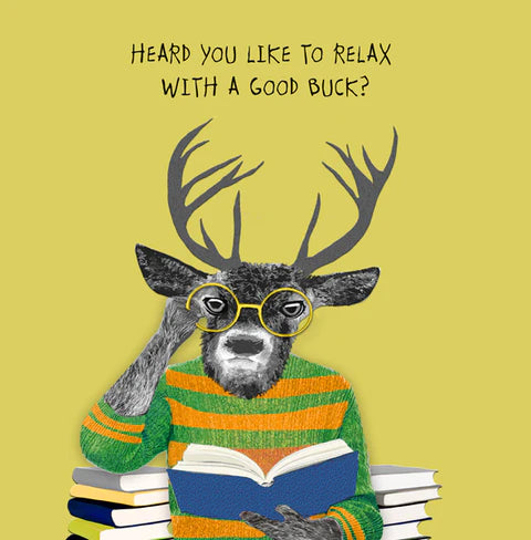 relax-with-a-good-buck-greeting-card-sally-scaffardi