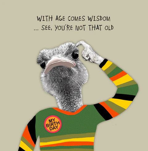 with-age-comes-wisdom-greeting-card-sally-scaffardi