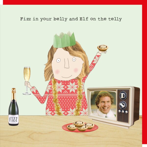 elf-on-the-telly-christmas-card-single-festive-rosie