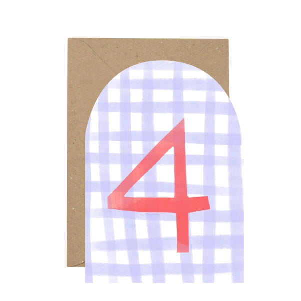 age-4-lilac-gingham-greeting-card-plewsy
