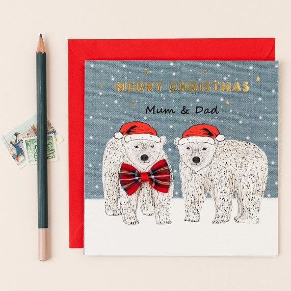 Christmas Mum & Dad Polar Bears Christmas Card - Apple & Clover - Daisy ...