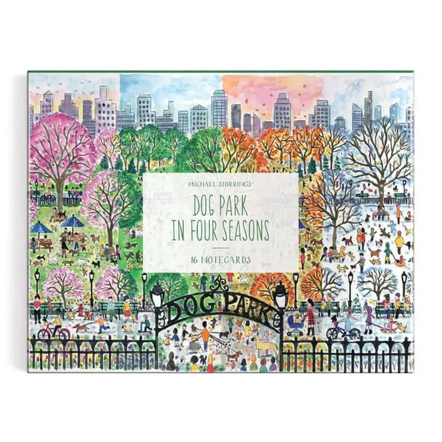 dog-park-in-four-seasons-notecards-michael-storrings