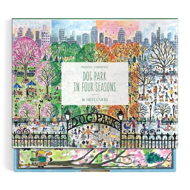 dog-park-in-four-seasons-notecards-michael-storrings