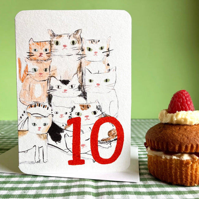 birthday-cats-age-10-greeting-card-laura-skilbeck