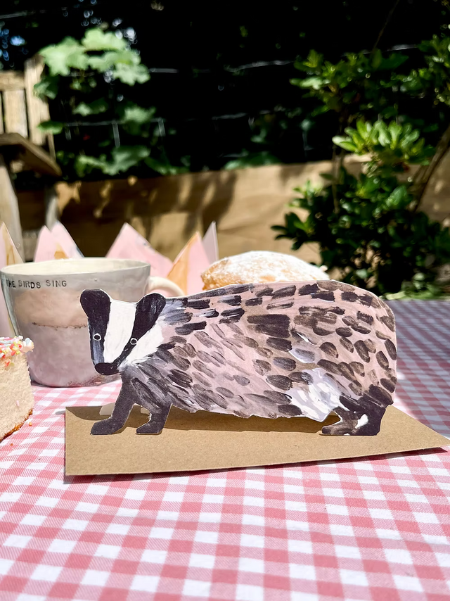 badger-cut-out-greeting-card-laura-skilbeck