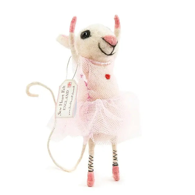 Beautiful Ballet Dancer Mouse Felt Decoration