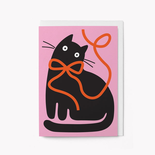 Black Cat With Bow