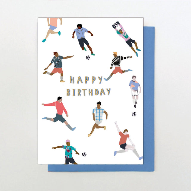 Footballers Greeting Card - Stop The Clock