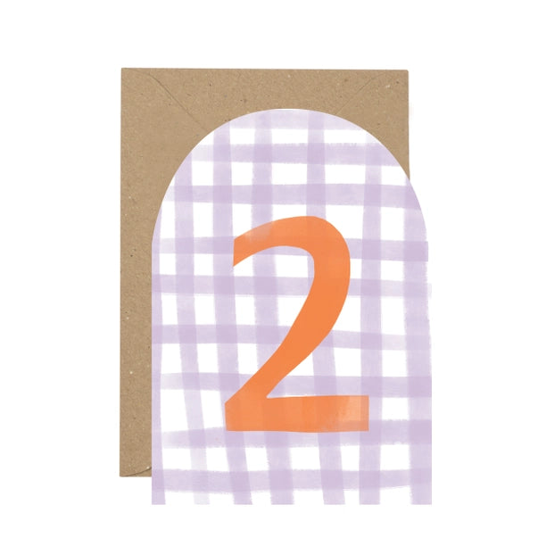 age-2-lilac-gingham-greeting-card-plewsy