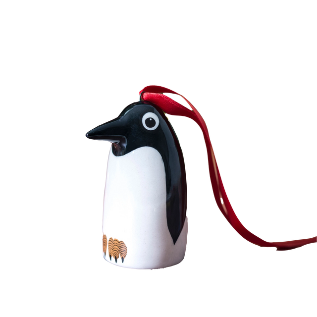 Handmade Ceramic Penguin Christmas Decoration