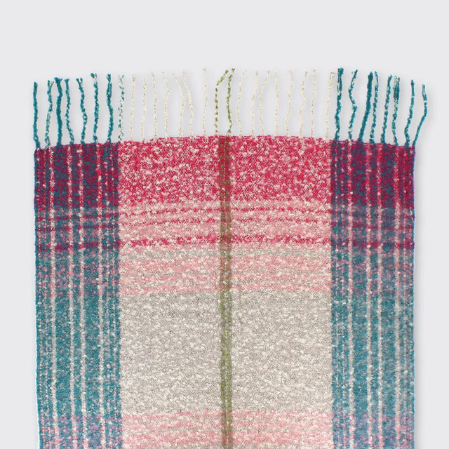 Lorna Boucle Wrap: Raspberry & Teal