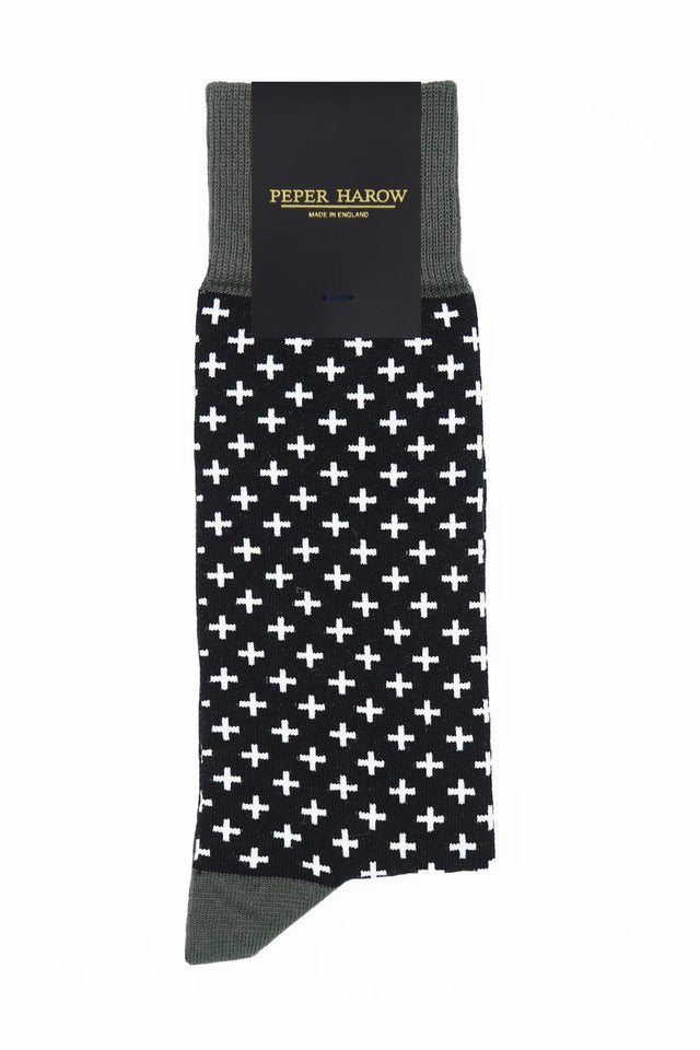 Crosslet Men's Luxury Socks: Black