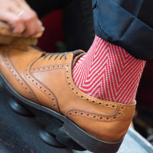 Lux Taylor Luxury Men's Socks - Red