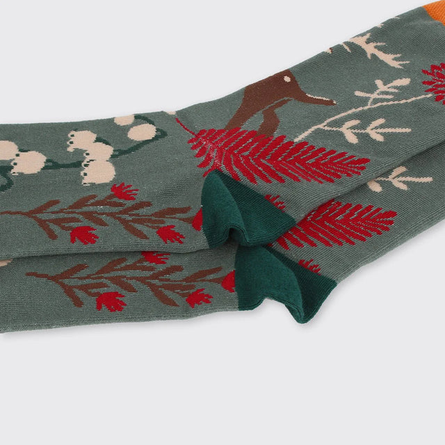 reindeer-womens-socks-green-millie-mae