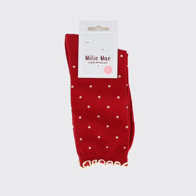 spot-and-ruffle-womens-socks-red-millie-mae